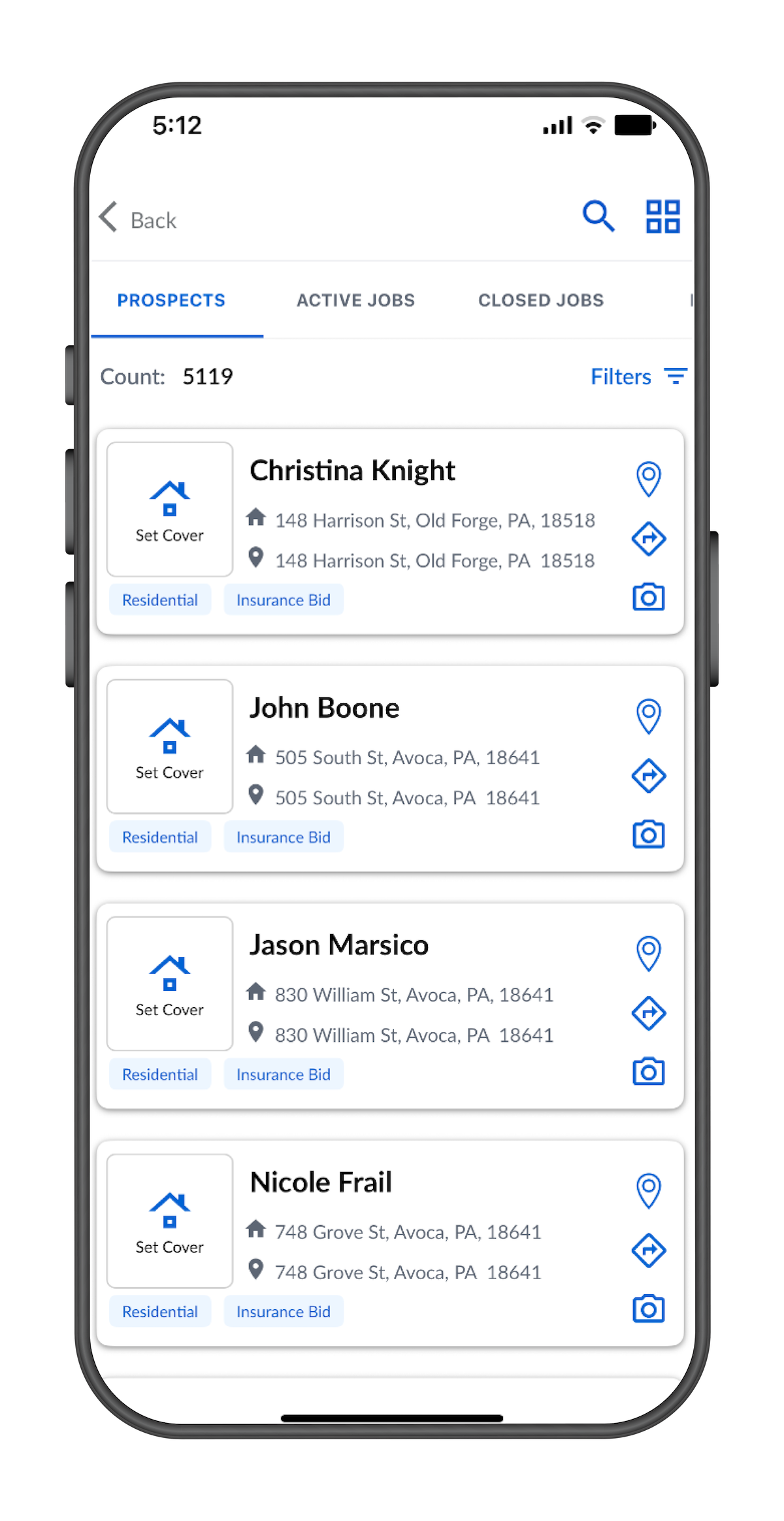 RoofLink App Interface